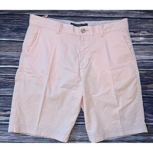 Halsey 44‎ Men's Shorts Peachy Coral Flat Front Casual Cotton Stretch Size 34
